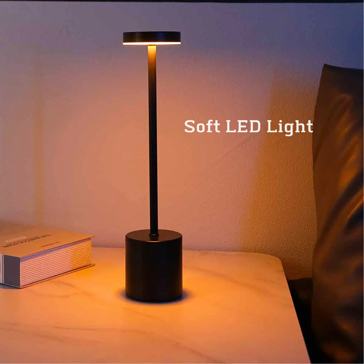 Rechargeable LED Touch Metal Table Lamp