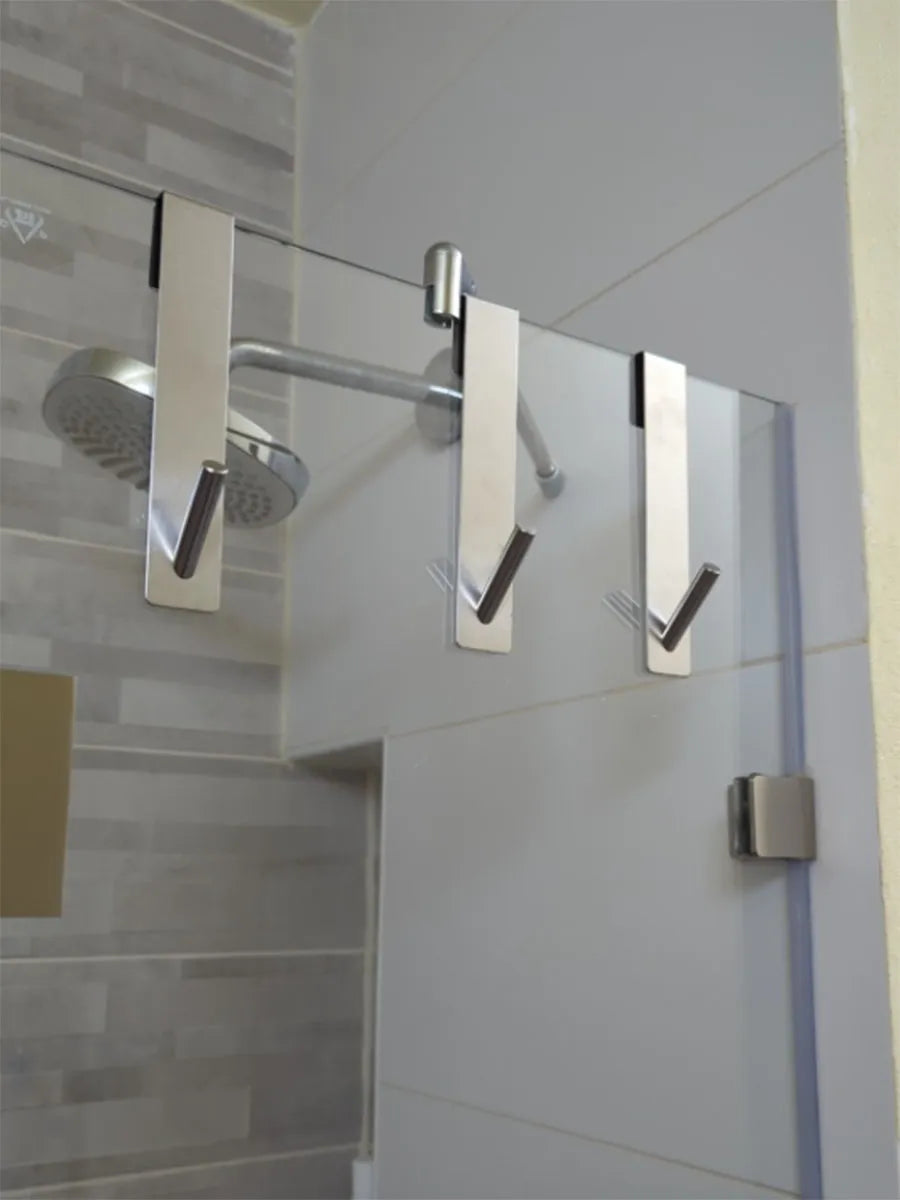 Stainless Steel Over Glass Shower Towel Hanger