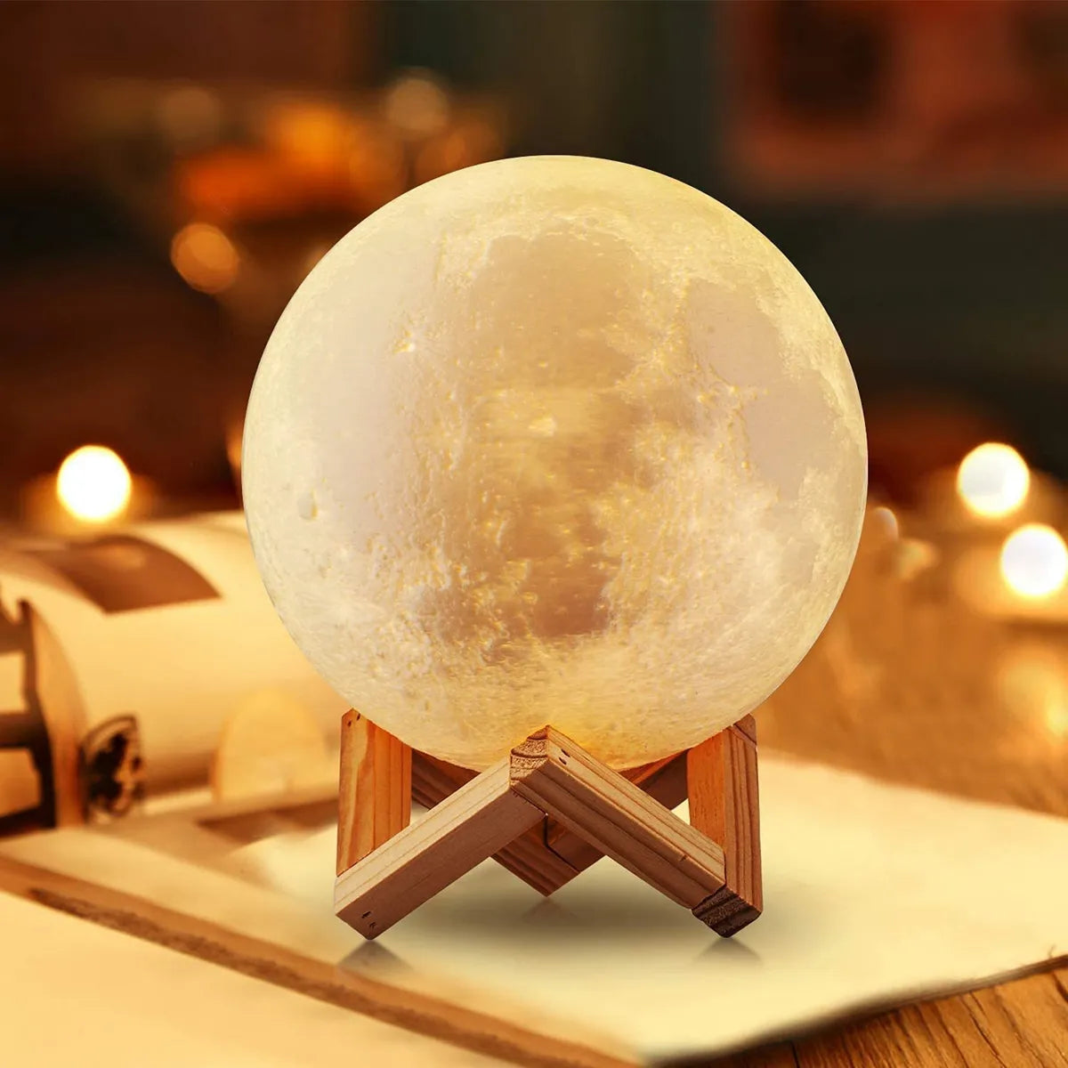 8cm Battery Powered Moon Lamp Night Light